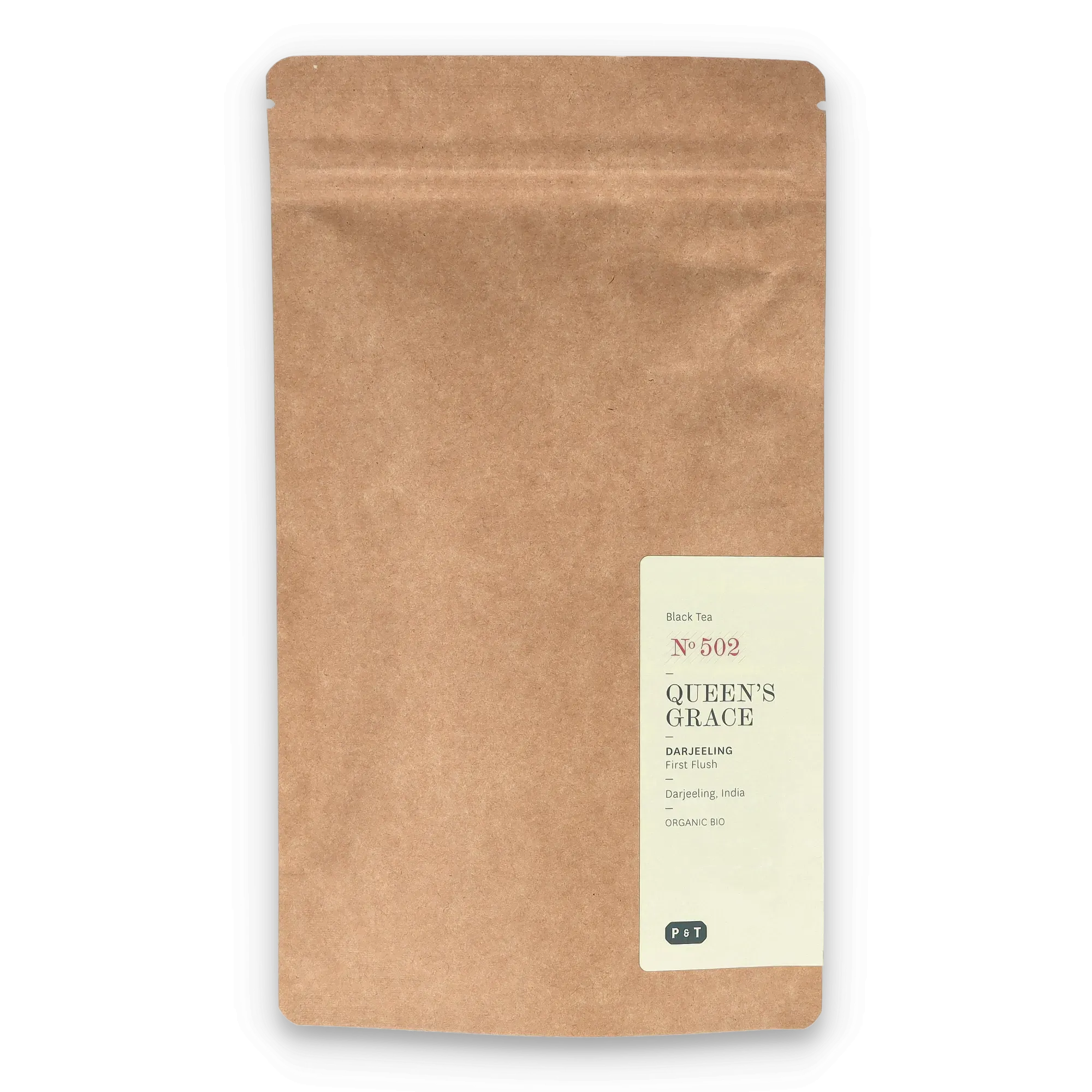 Brauner Kraftpapier-Beutel mit Matt-Finish, Darjeeling Schwarztee von Paper & Tea