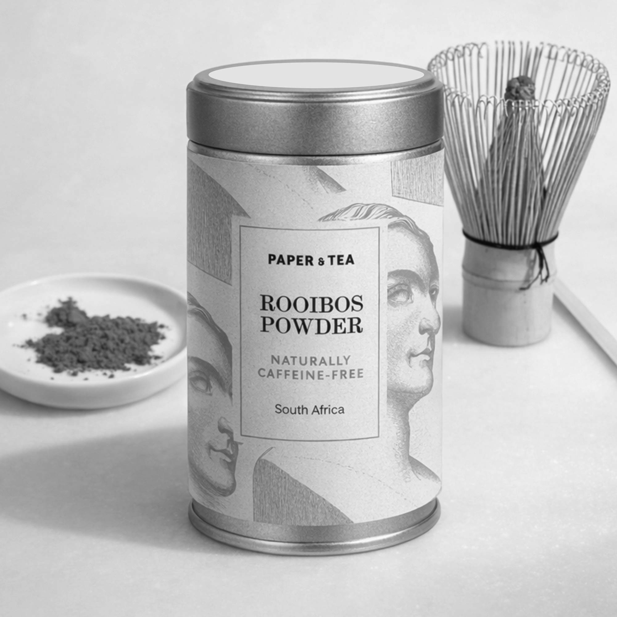 Koffeinfreies Rooibos Powder von P&T in praktischer Metalldose