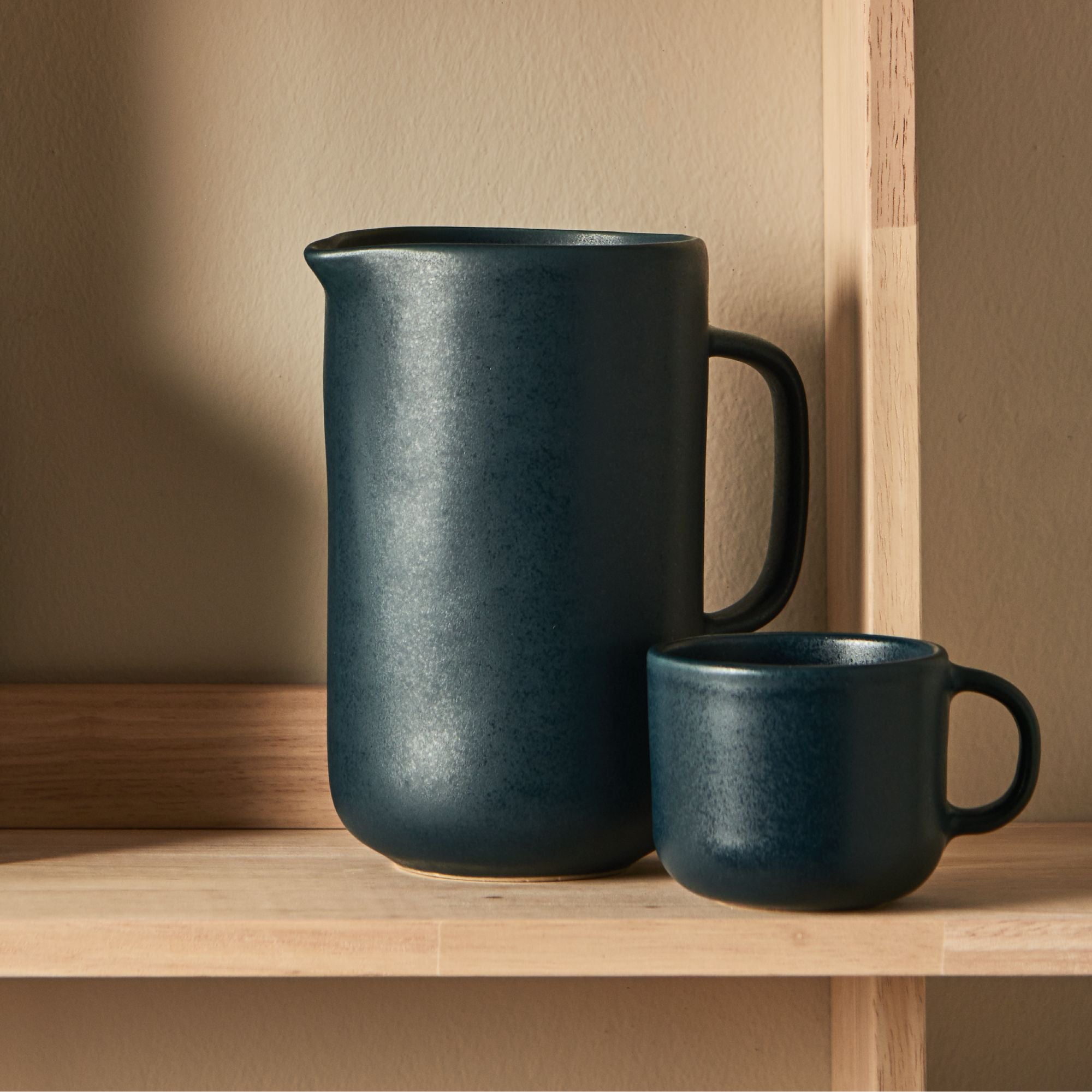 Pitcher handmade Stoneware Pitcher Dark Blue