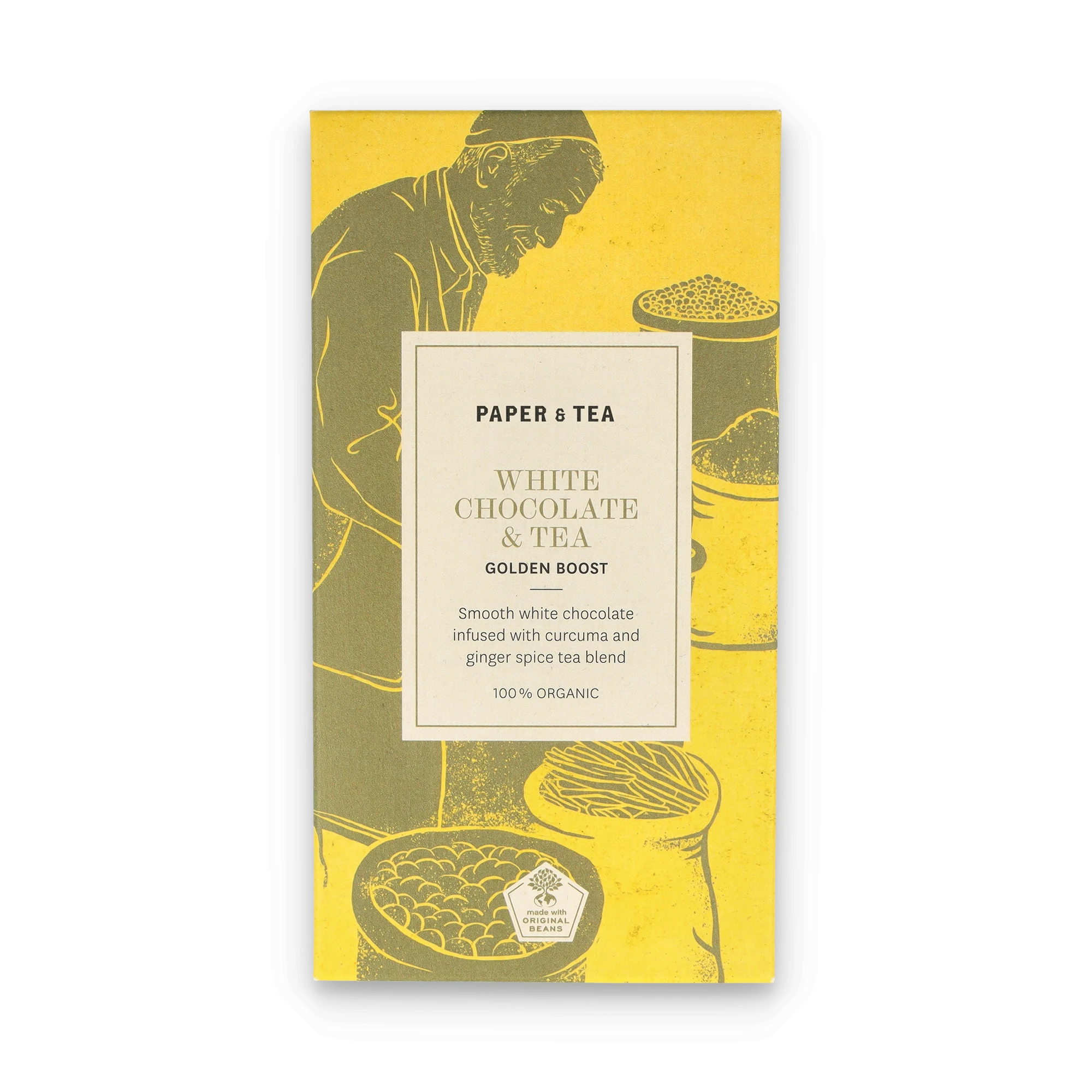 Weiße Schokolade White Chocolate & Tea – Golden Boost
