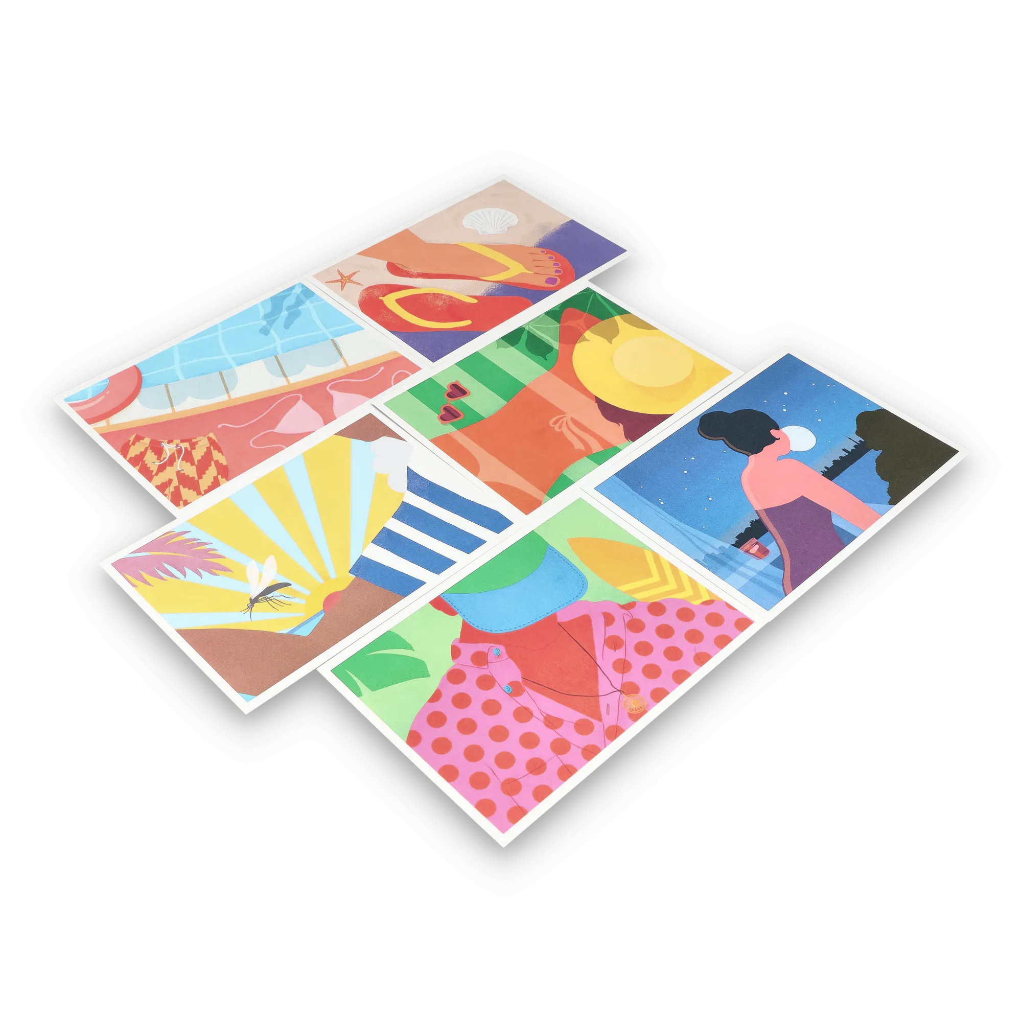 Gruß- & Geburtstagskarte Greeting Cards Eistee 6er Set