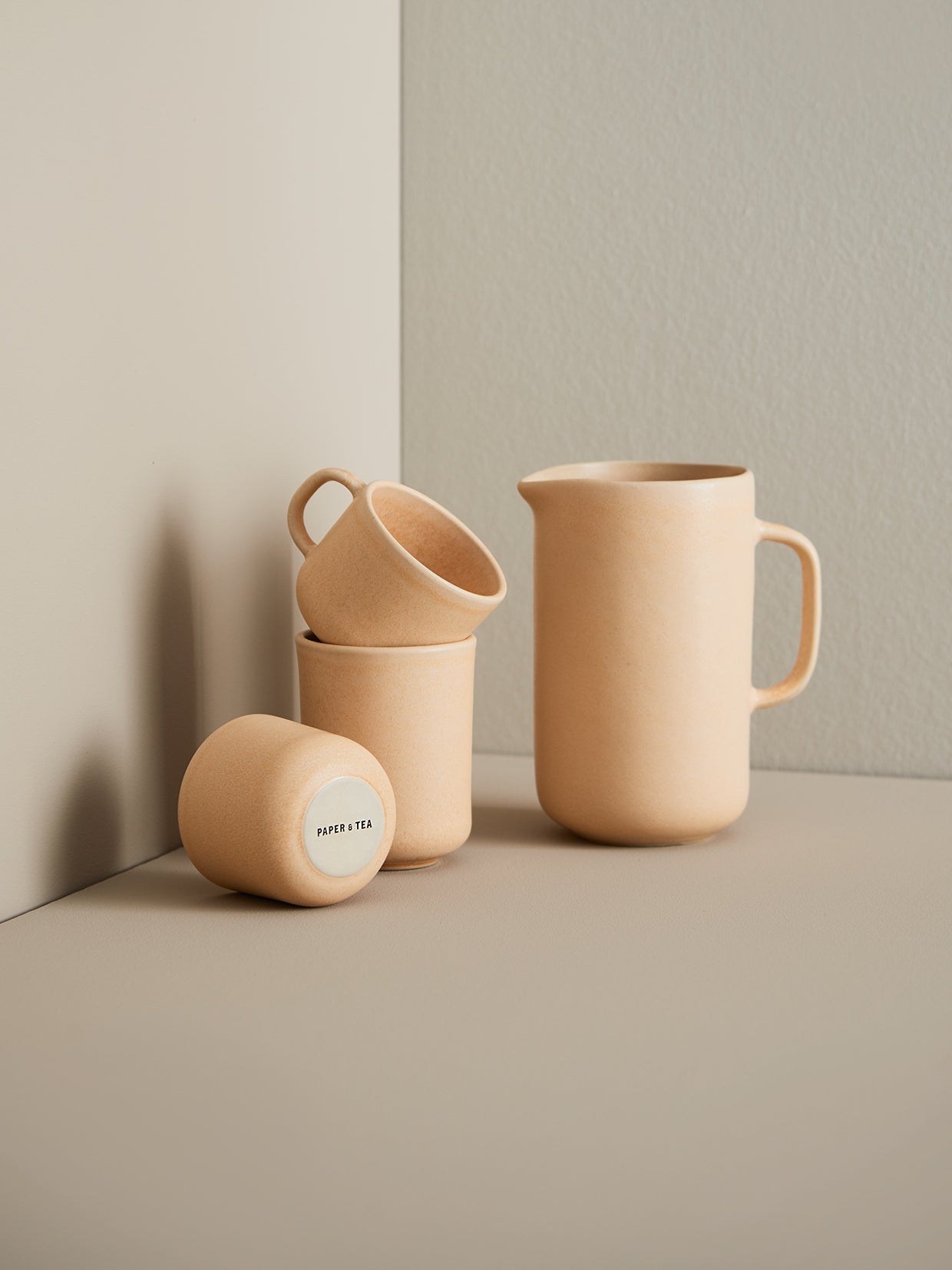 Pitcher handmade Stoneware Pitcher Apricot