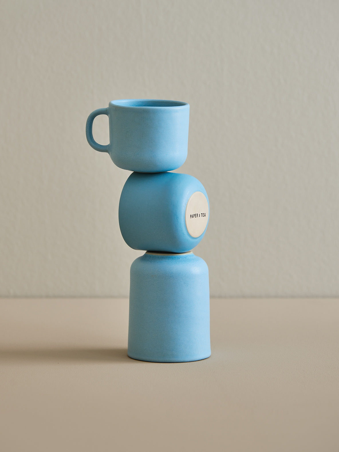 Teetasse handmade Stoneware Cup Light Blue